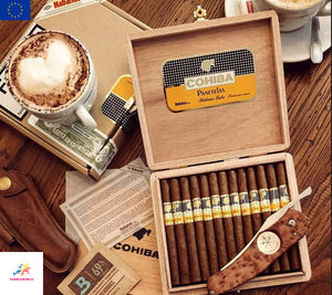 COHIBA - Panetelas | Box of 25 (Varnished Boîte Nature Box)